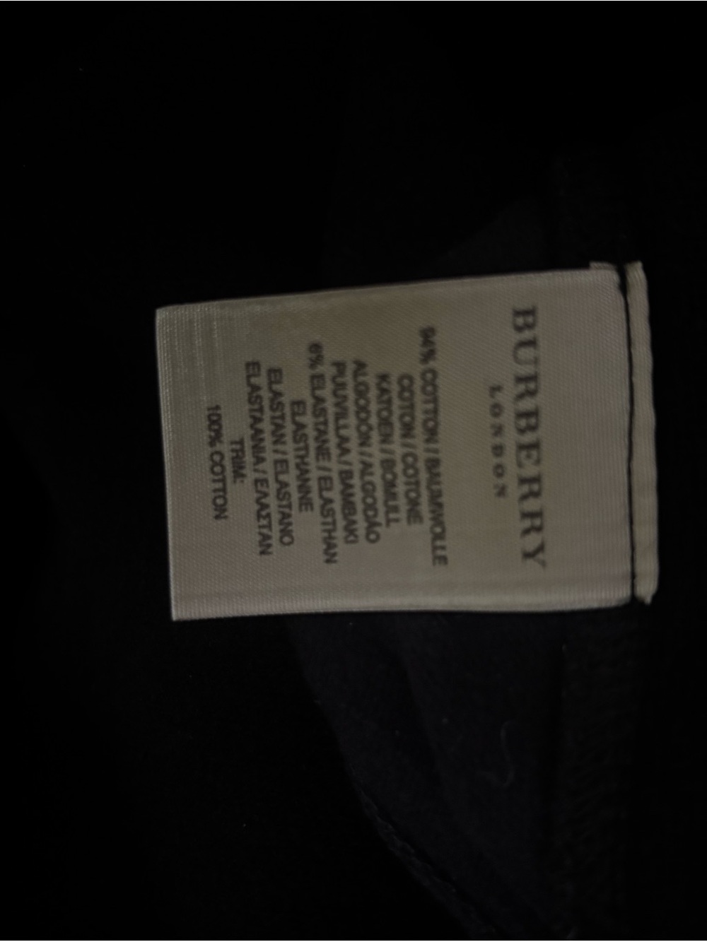 Burberry Sweats Black Pants with Signature Check Waistband - Picture 5 of 5